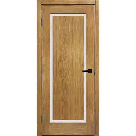 Двері Ірен Подільські дуб світлий зі склом (сатин матовий)