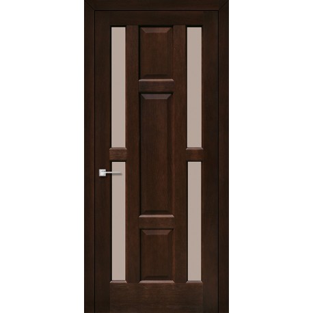 Двері Барі 4 Подільські горіх волоський по 2 стекла з 2-х сторін