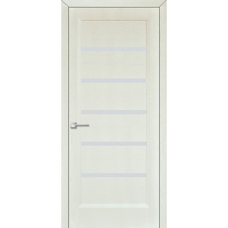 Двери Горизонталь 1 Подольские дуб пастель с узким матовым стеклом