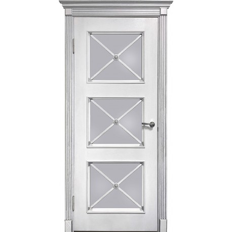 Двері Олівія Подільські патина сіра матове скло