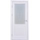 Двери Виола Подольские дуб белый со стеклом с рисунком