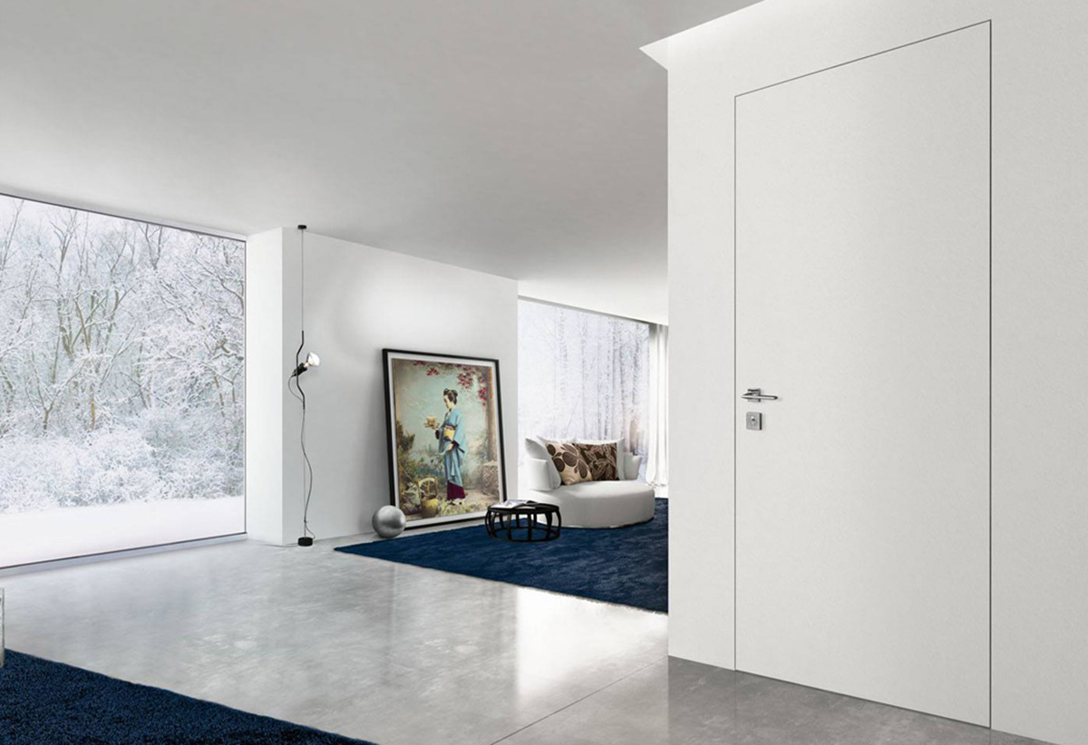 Скрытые белые двери в интерьере квартиры в 2023 году