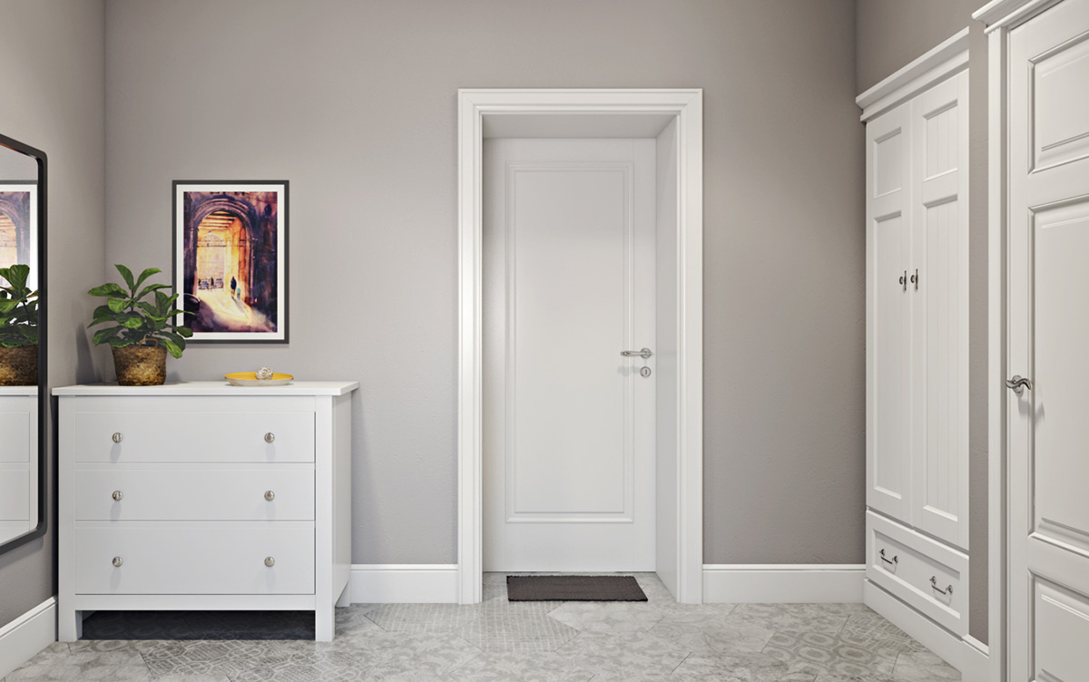 Білі вхідні двері в інтер'єрі – дизайн квартири з білими дверима