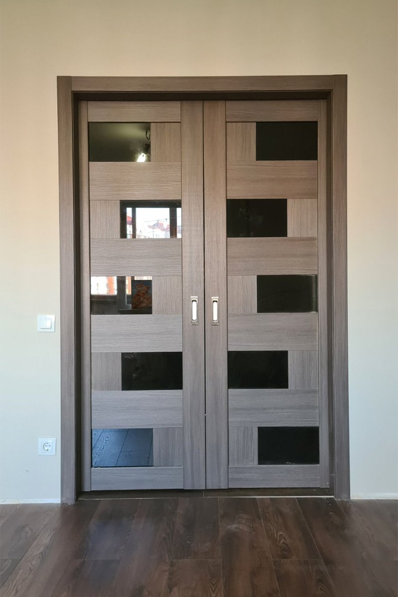 Современные двойные двери